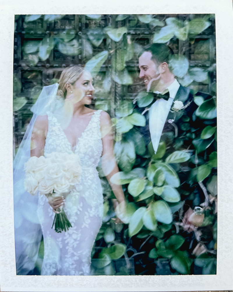 double exposure wedding polaroid