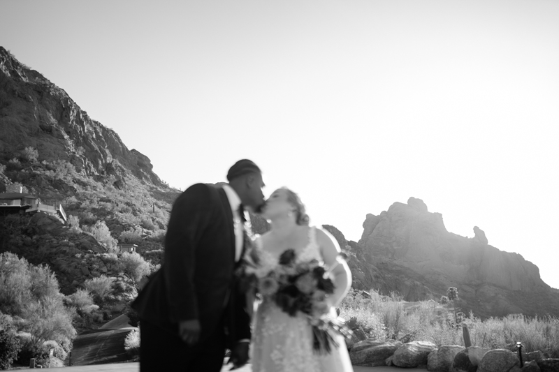 camelback mountain bride and groom portrait