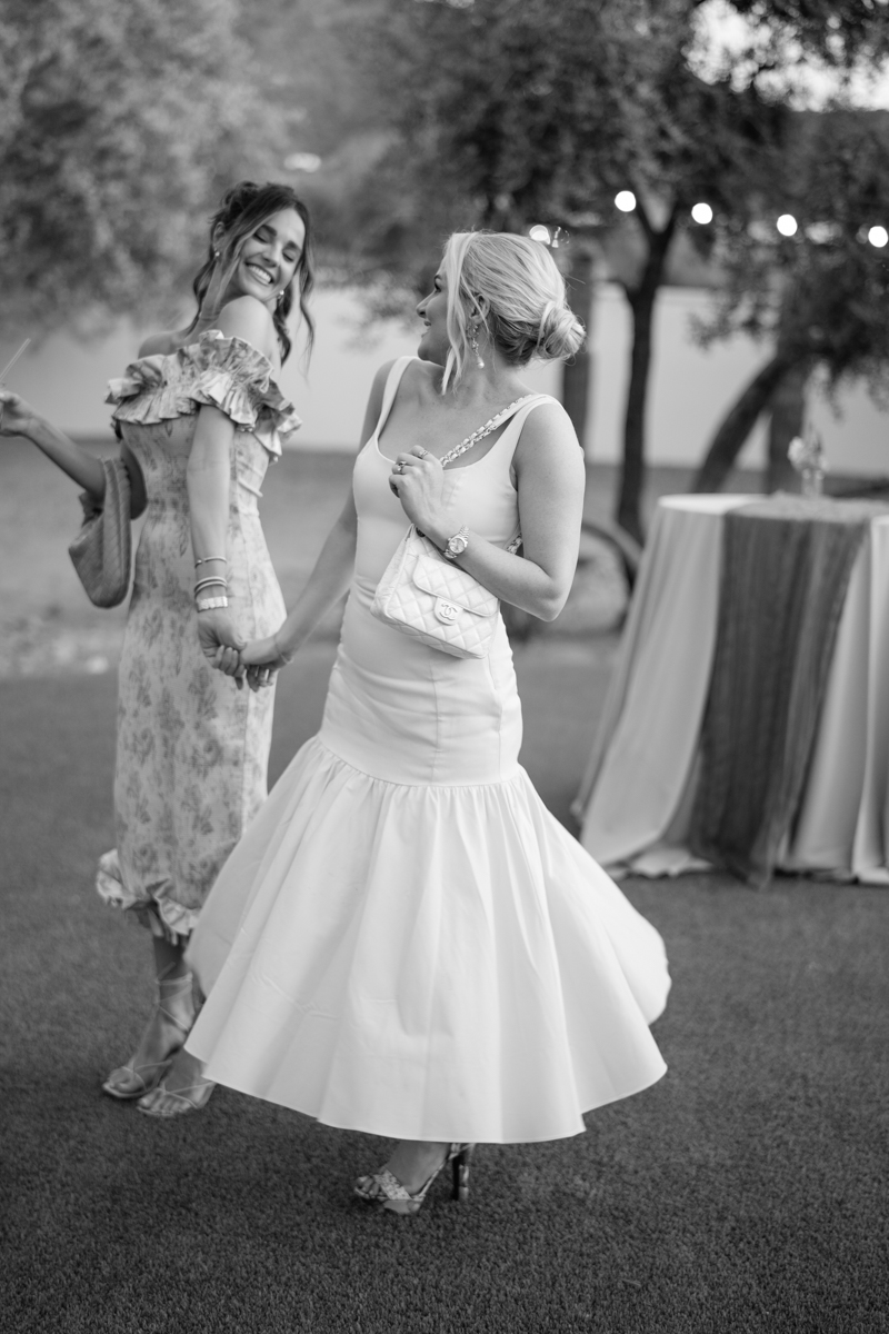 black and white bridal party photos