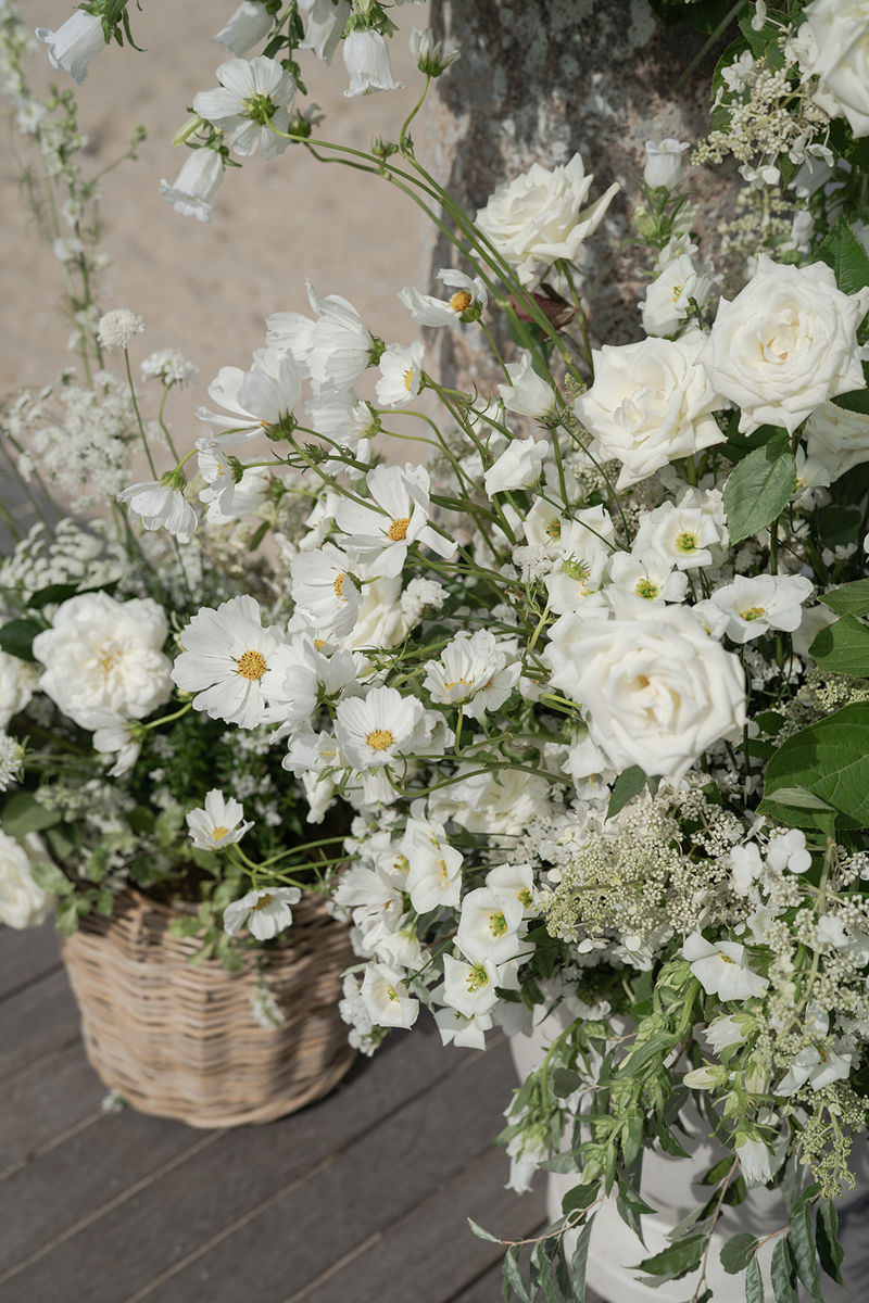 Rattan and flowers