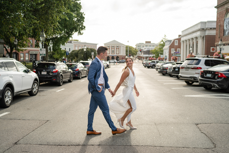 Newport bride and groom at rehearsal 