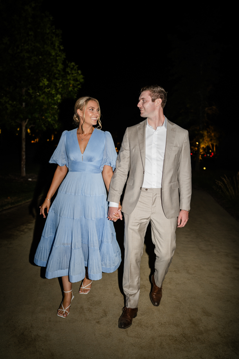 bride and groom at welcome party