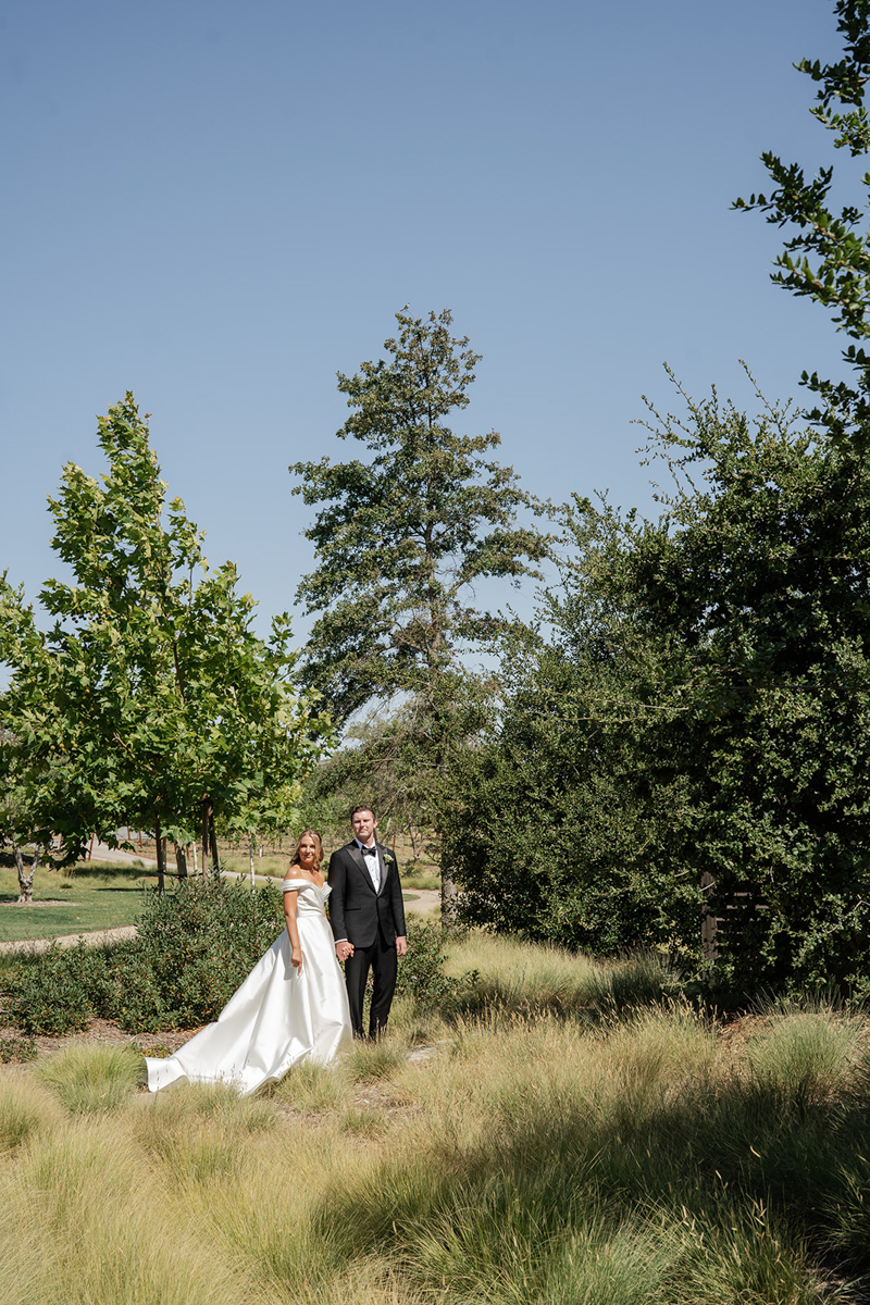 bride and groom at stanly ranch Napa