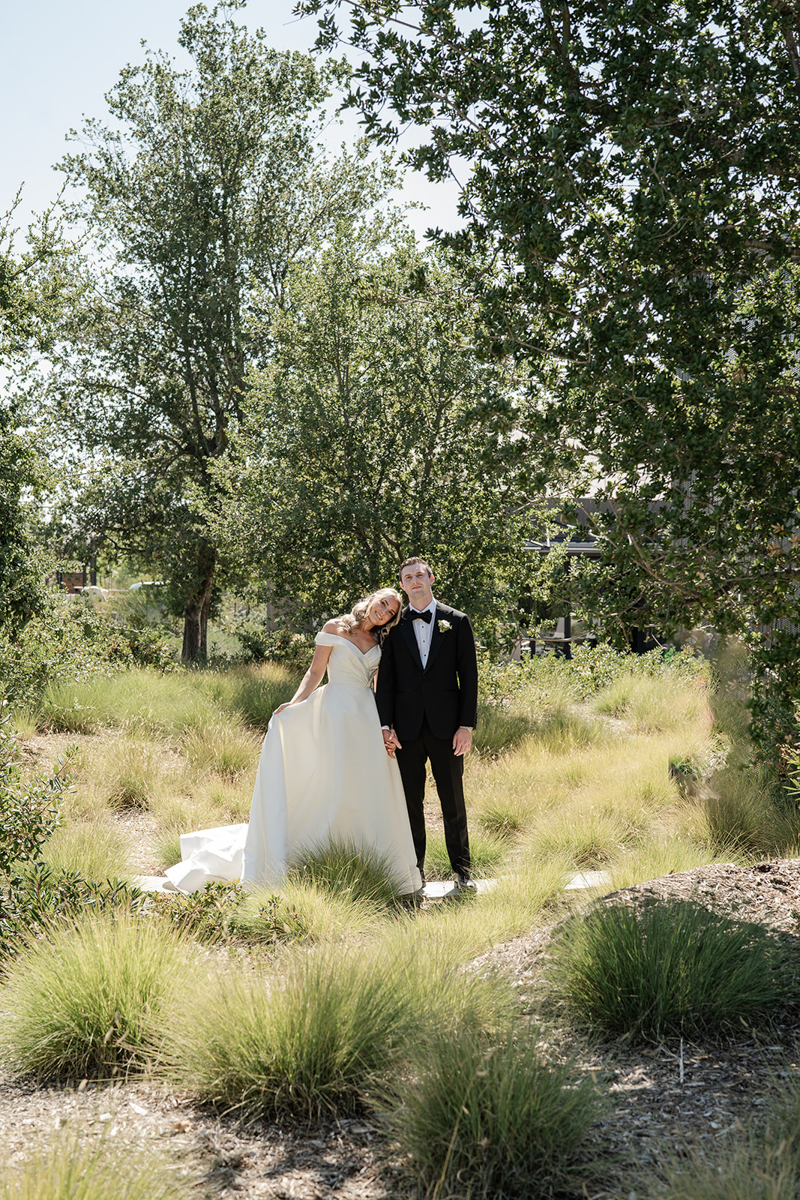 bride and groom at stanly ranch Napa