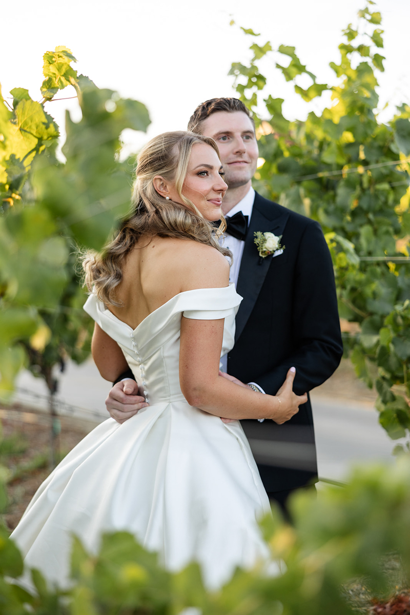 bride and groom at stanly ranch Napa