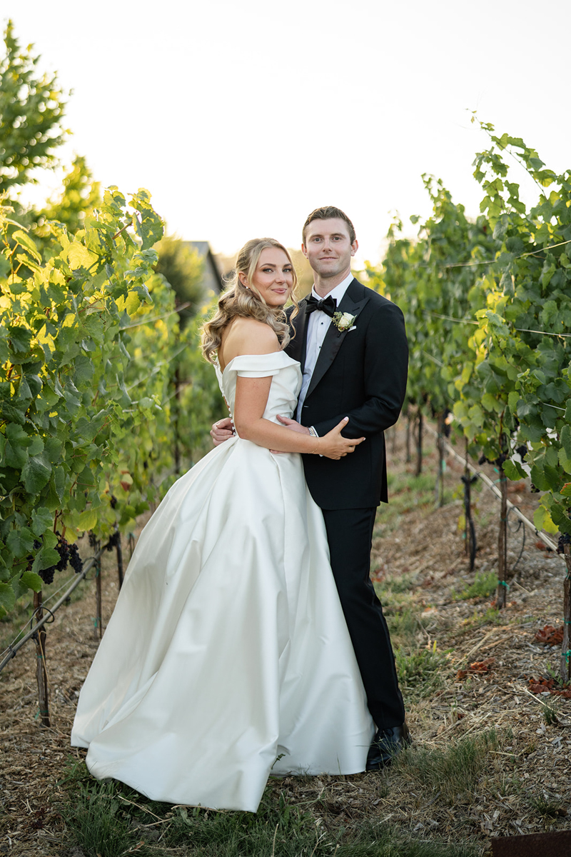 bride and groom at stanly ranch Napa