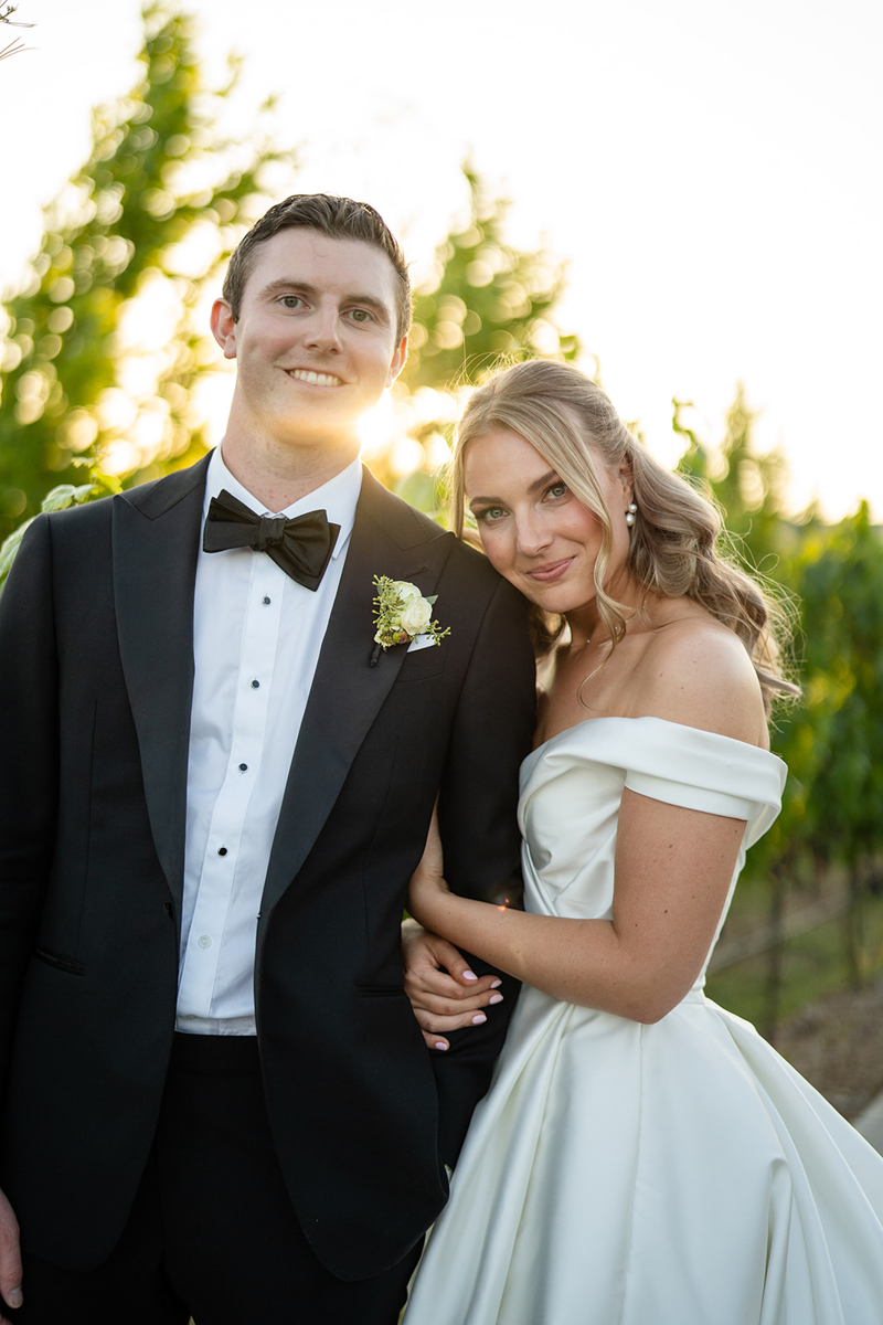 bride and groom at stanly ranch Napa