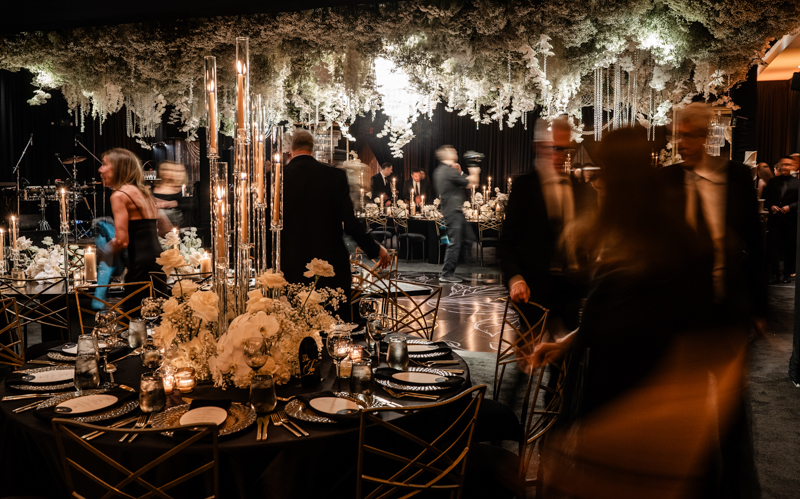 black and candlelit wedding andaz scottsdale