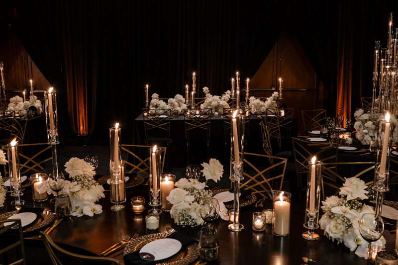 black and candlelit wedding andaz scottsdale