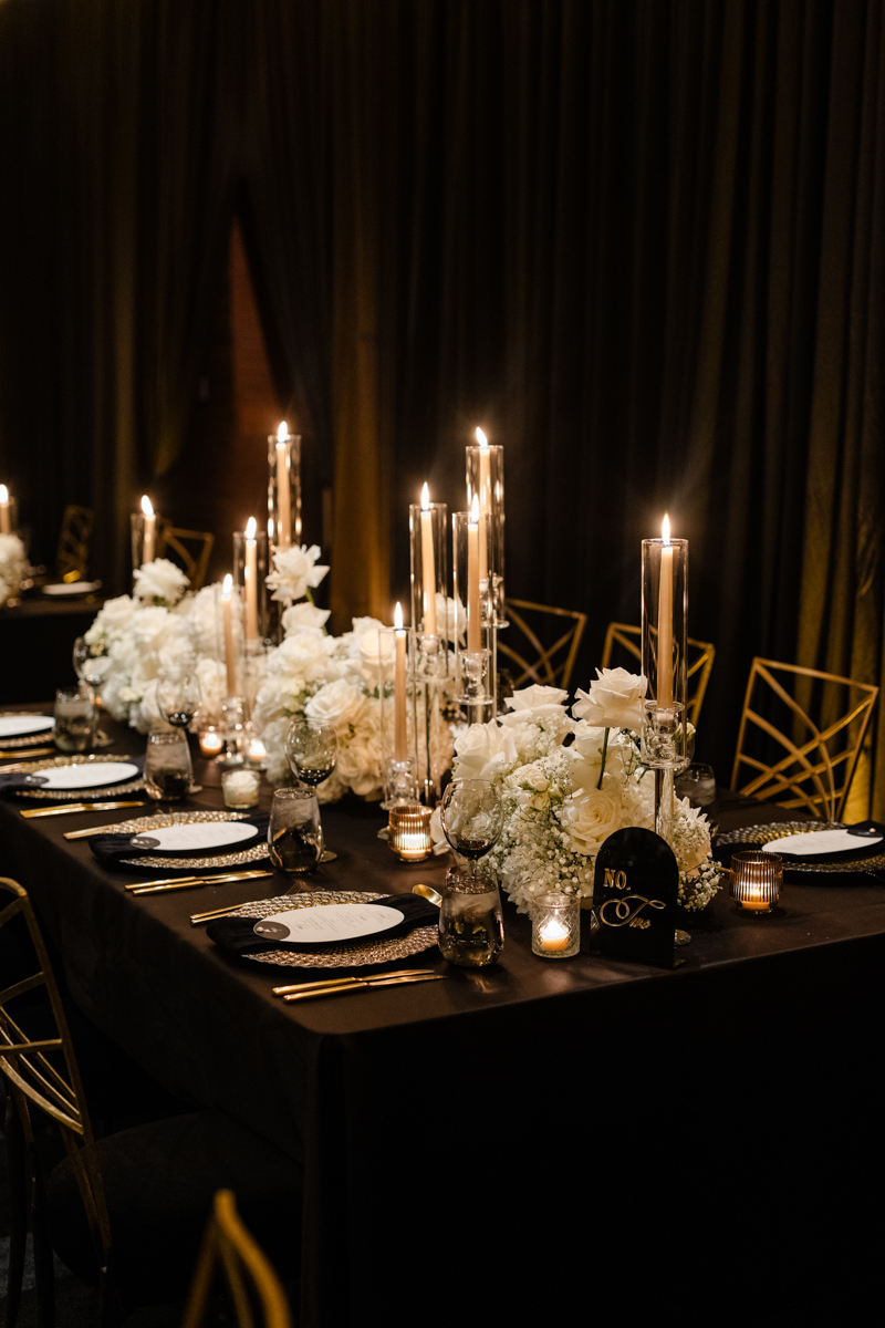 black and candlelit wedding andaz scottsdale