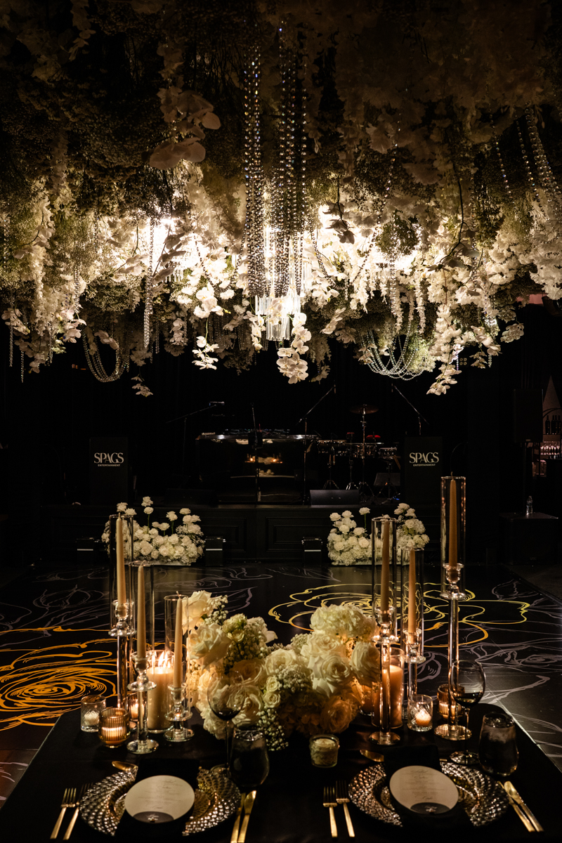 black and candlelit wedding andaz scottsdale