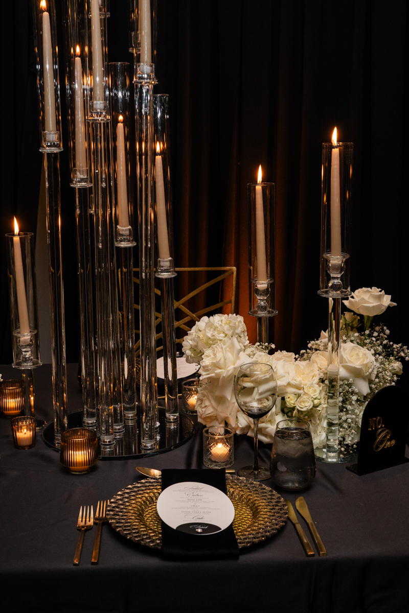 black and candlelit wedding andaz scottsdale