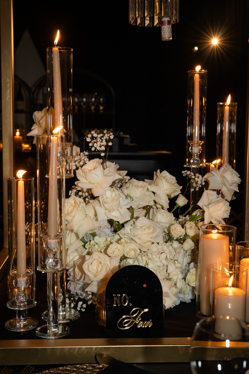 black and candlelit wedding andaz scottsdale