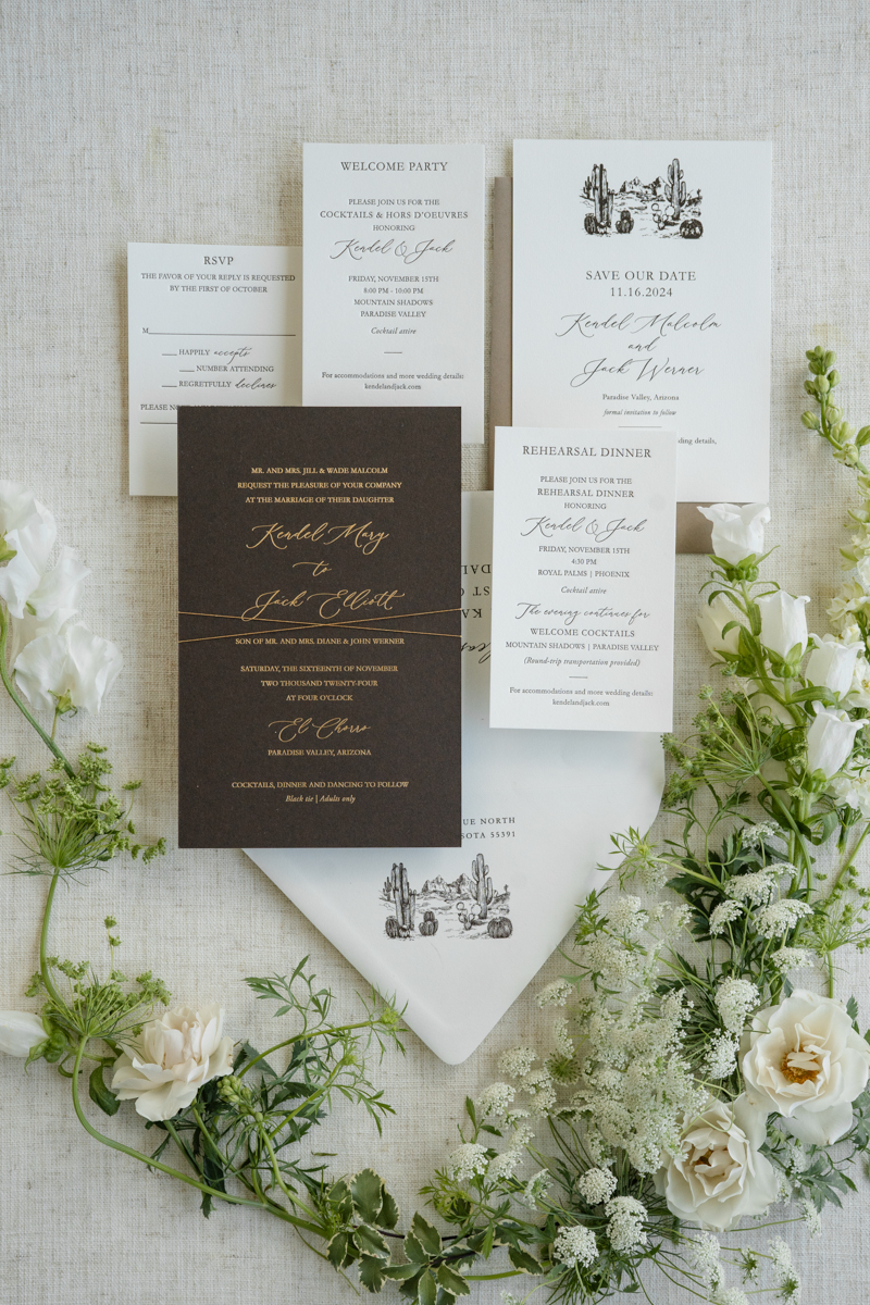 desert wedding invites