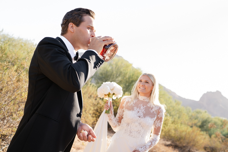 Bourbon drinking at Kentucky wedding