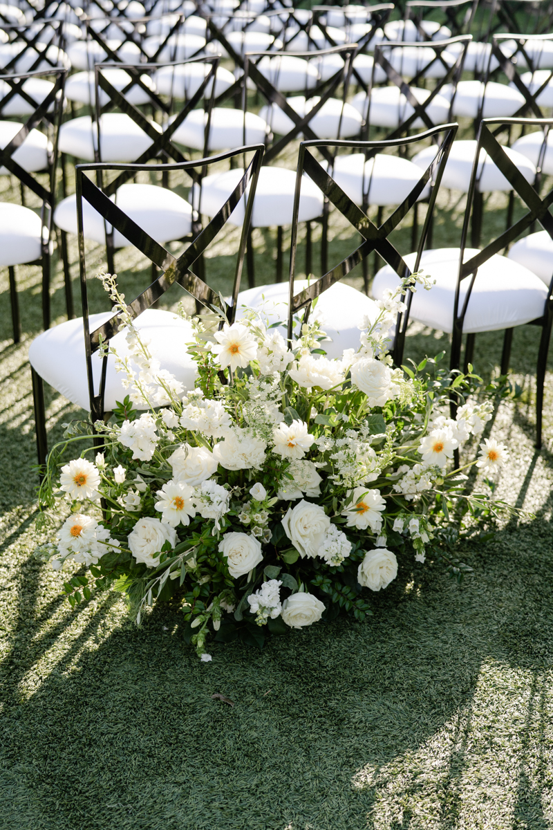 white and green floral