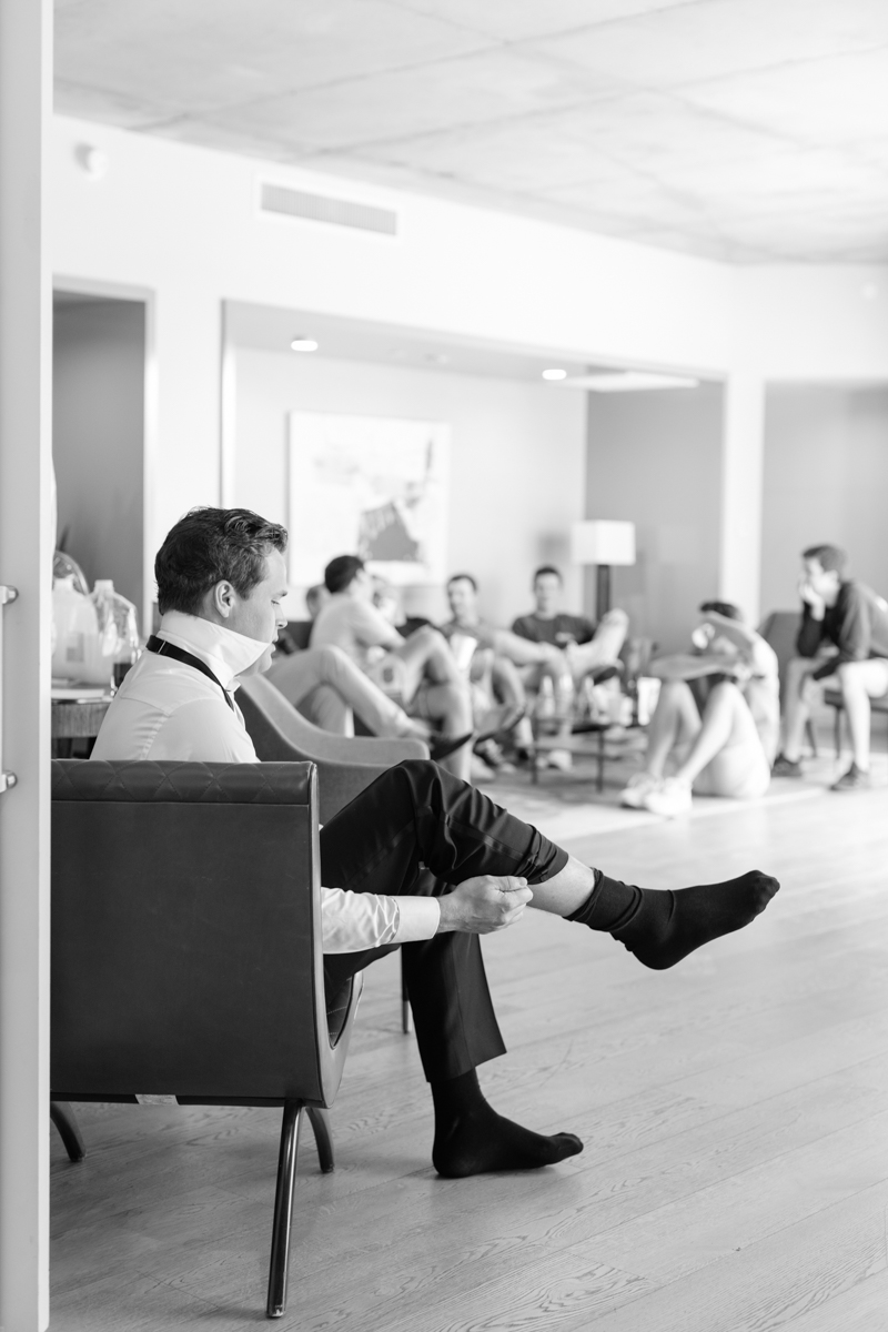 groom getting ready