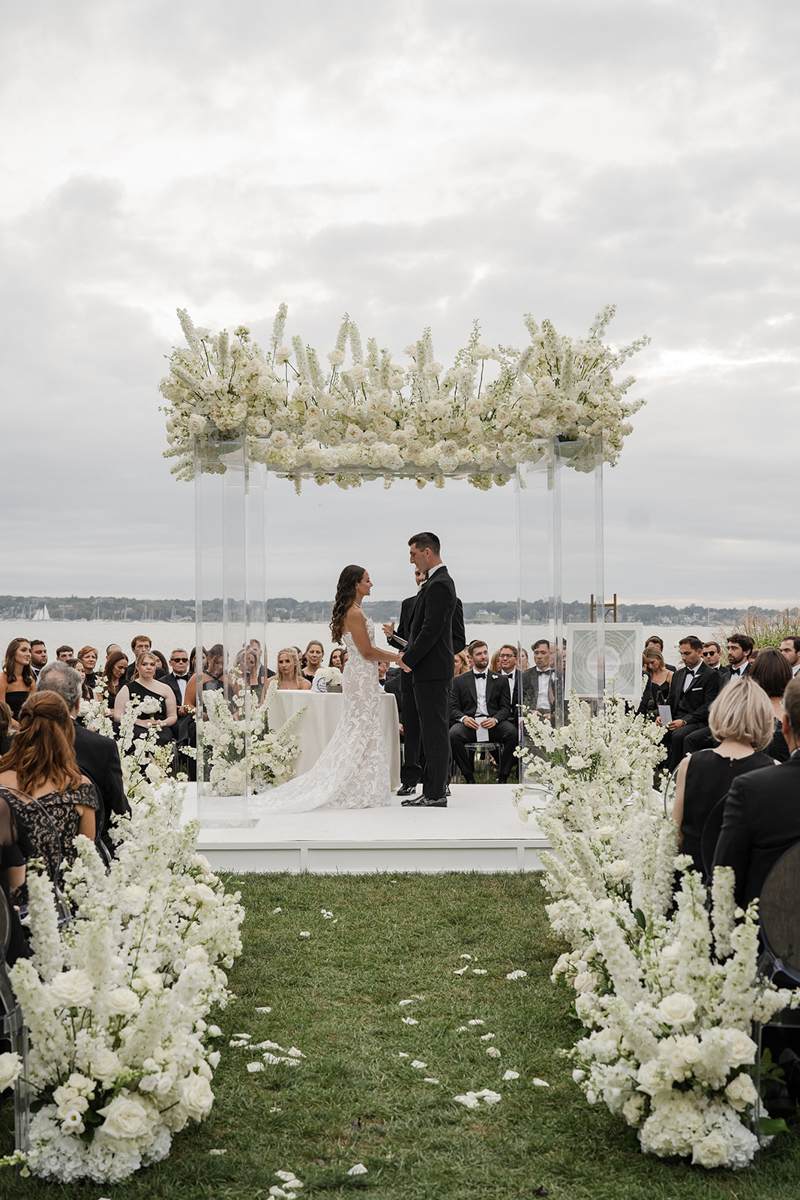 bride and groom at ceremony