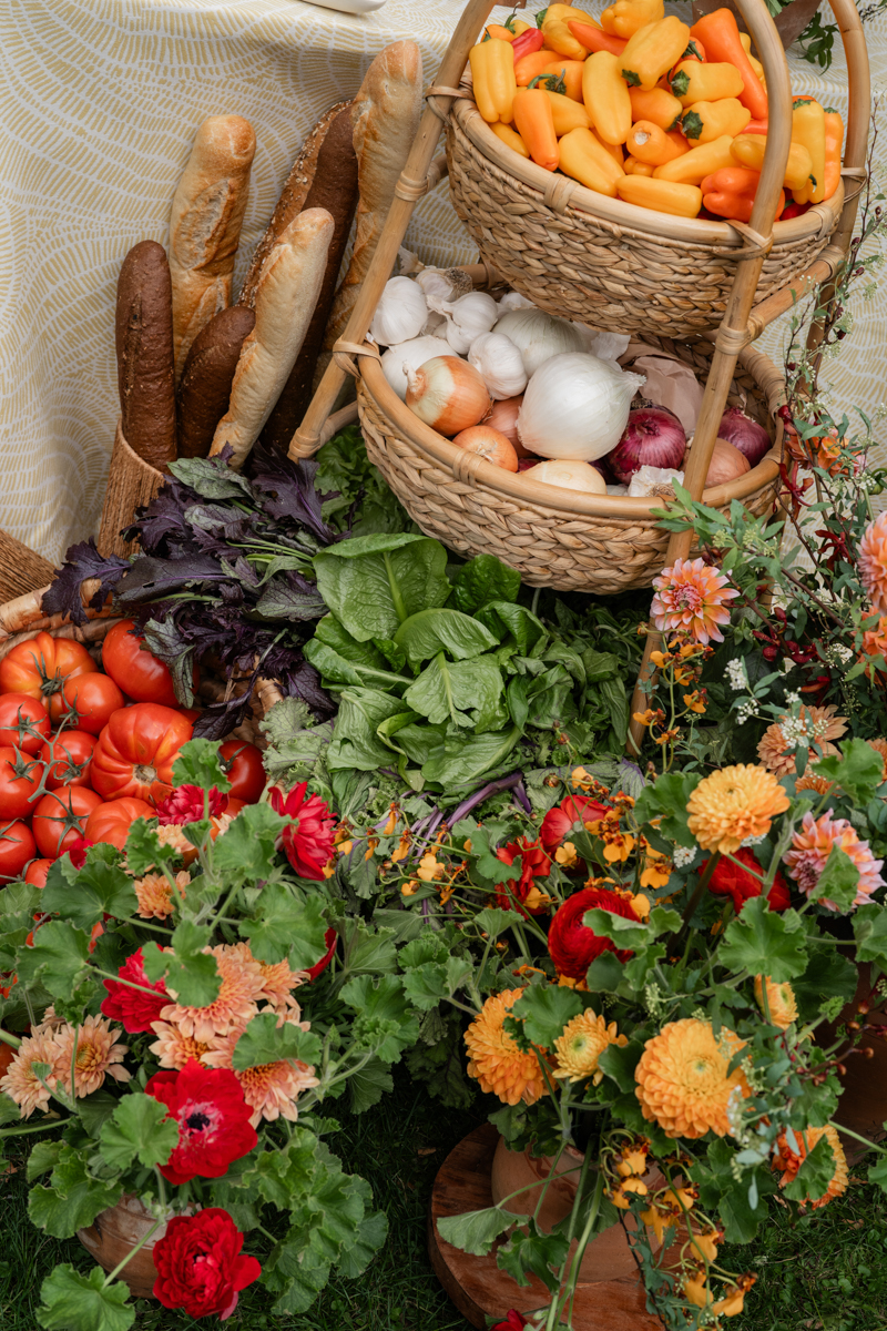 food display at Costa Rican wedding