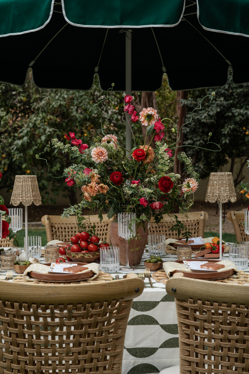 vegetable wedding tablescape